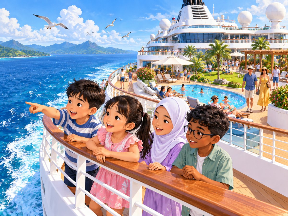 A description of a cruise ship