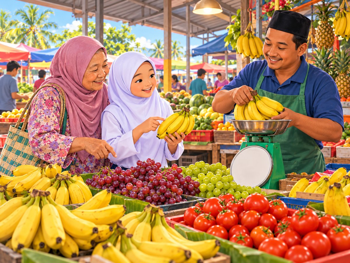 Shopping at the market